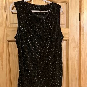 93- Ralph Lauren Black Sleeveless Top with Silver Accents